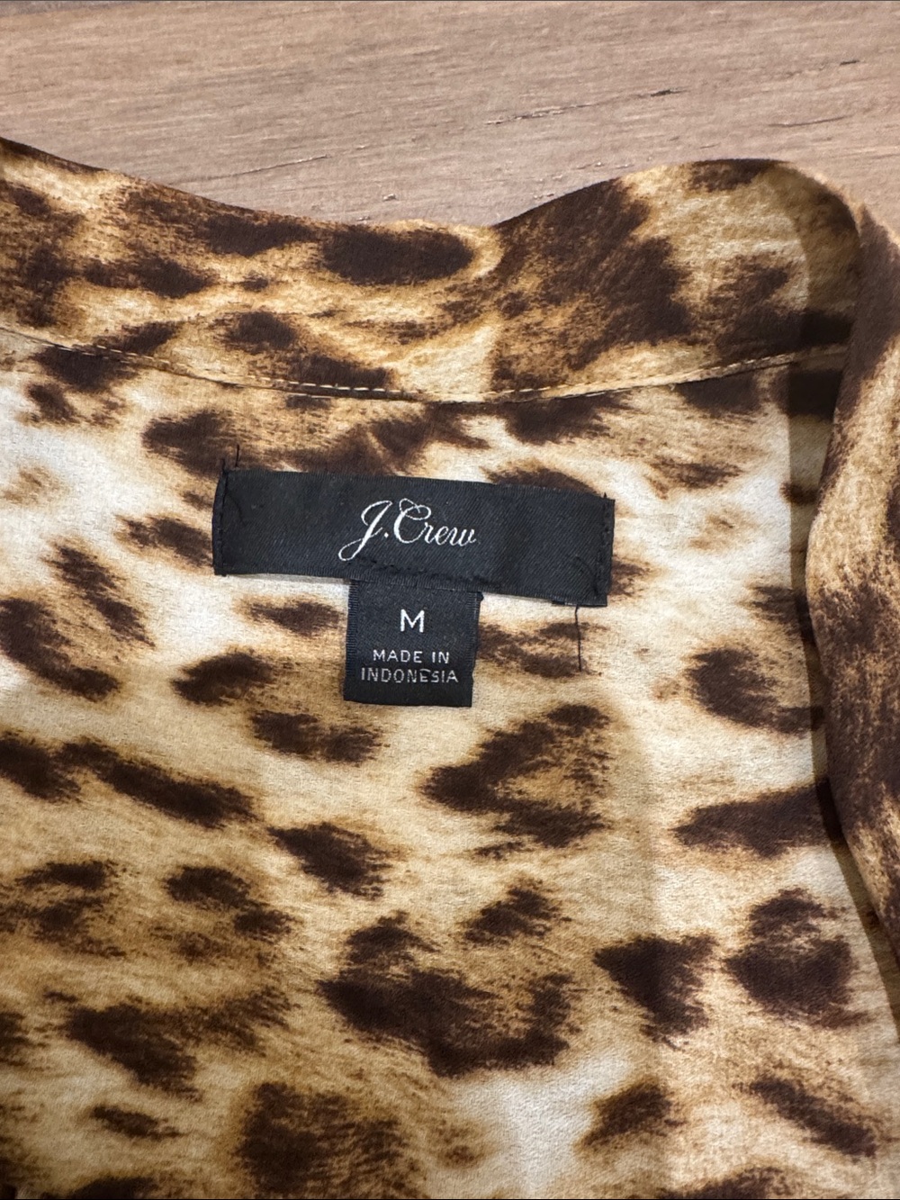 J. Crew Leopard Print Tie-Neck Blouse - Picture 6 of 7